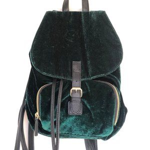 Half Pint emerald Velvet Mini Backpack